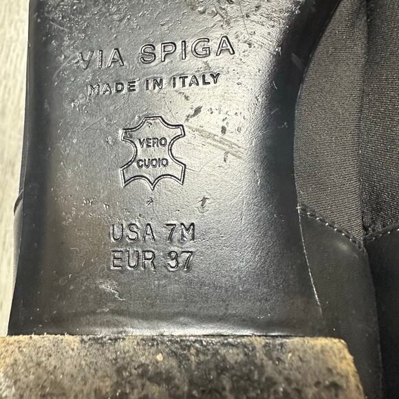 Via Spiga Black Leather Flats - Picture 6 of 8